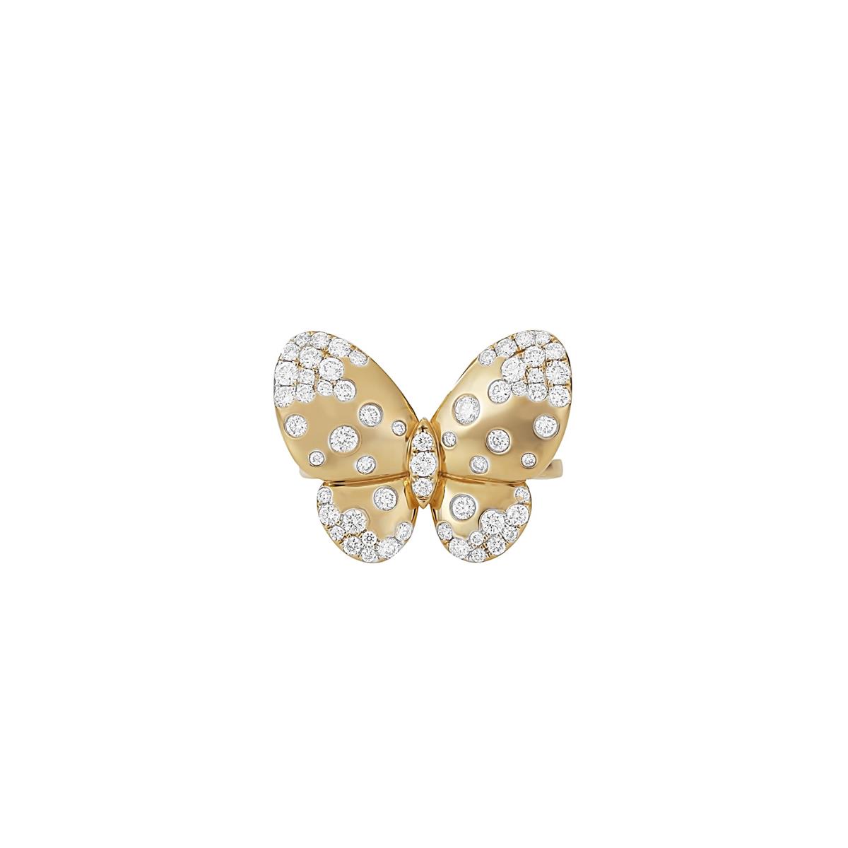 London Collection 18k Scattered Diamond Butterfly Ring
