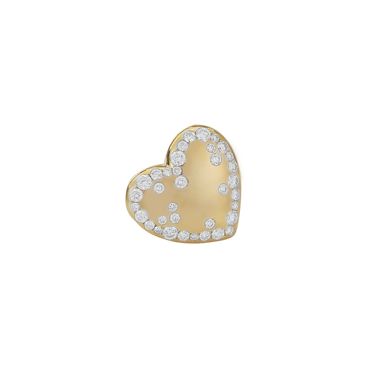 London Collection 18k Scattered Diamond Heart Ring