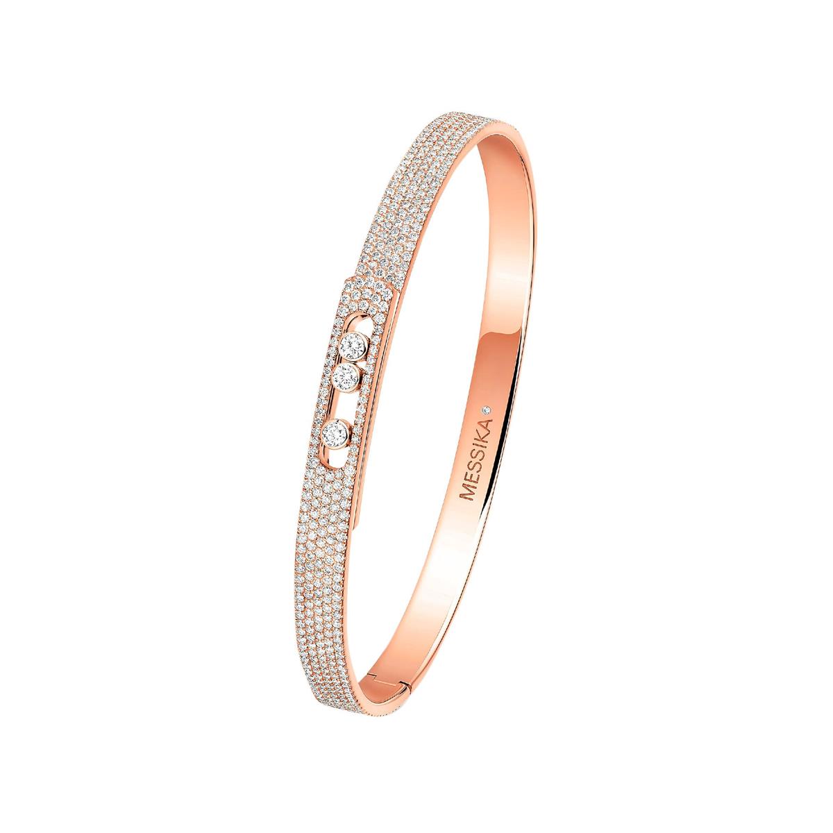 Messika Move Uno 18k Gold Full Pave Small Bracelet