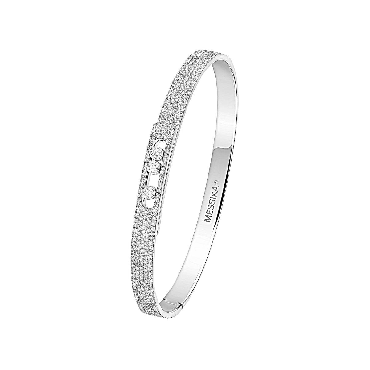 Messika Move Uno 18k Gold Full Pave Small Bracelet