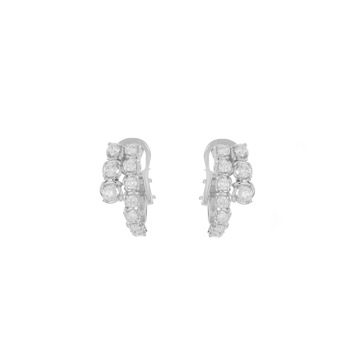 A. Link Abbracci 18k Diamond Wrap Hoop Earrings