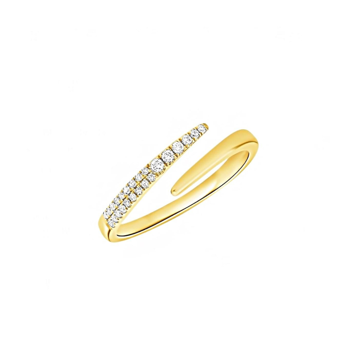 London Collection 14k Gold Half Diamond Wrap Ring