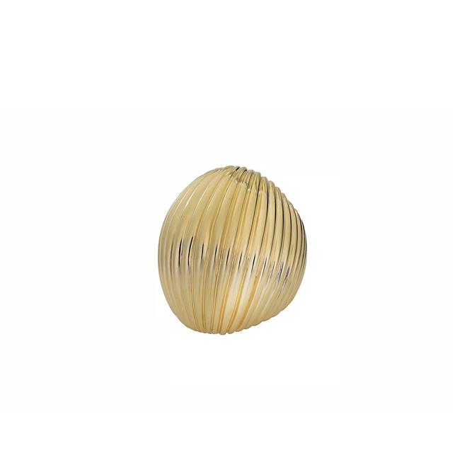 London Collection 18k Yellow Gold Scalloped Dome Ring Size 7