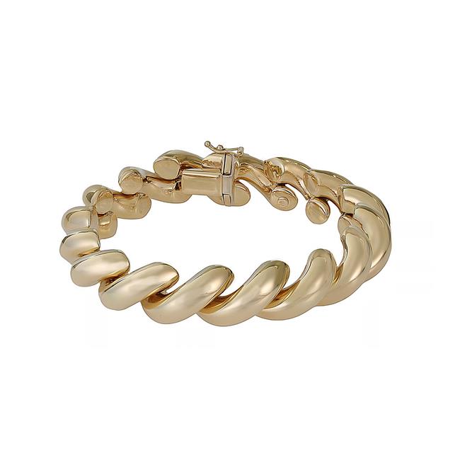 London Collection 18k Yellow Gold San Marco Thick Chain Bracelet