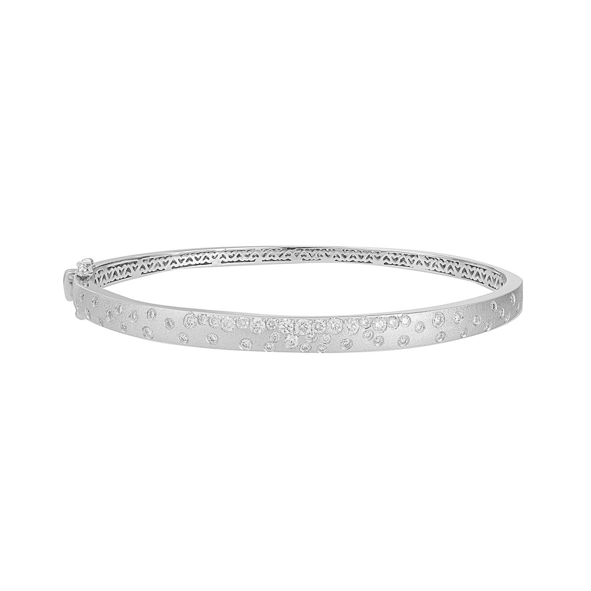 London Collection 14k Scattered Diamond Bangle Bracelet