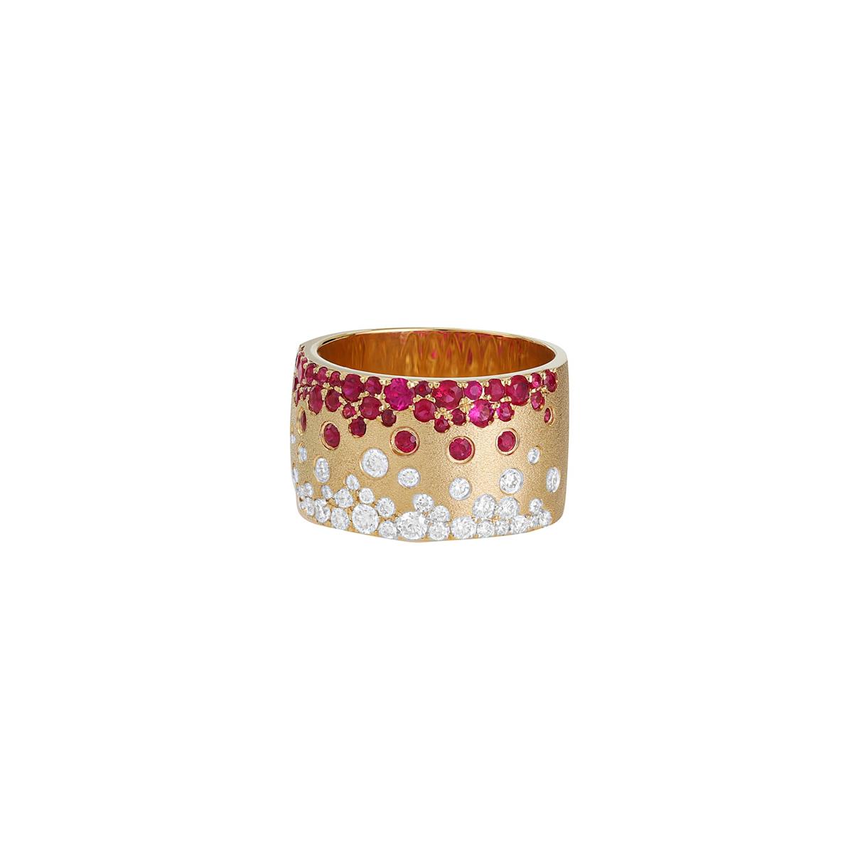 London Collection 18k Ruby and Diamond Band