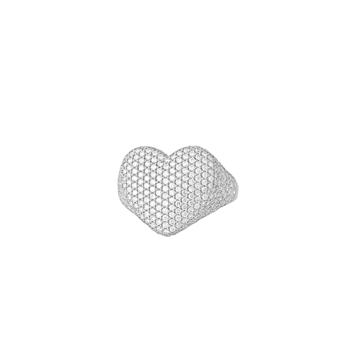London Collection 18k Gold Diamond Heart Ring
