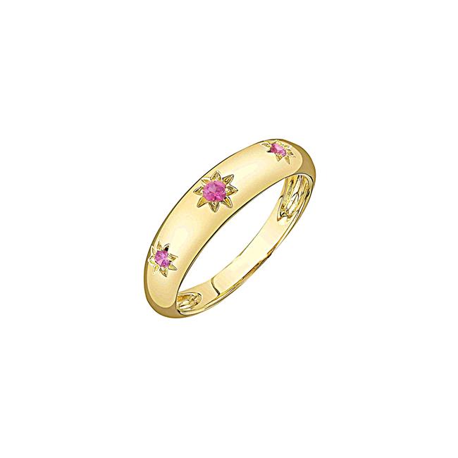 London Collection 14k Yellow Gold Gemstone Starburst Ring