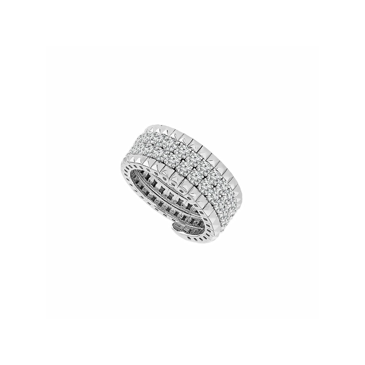 Flexie by London 14k Gold Diamond Wide Wrap Ring