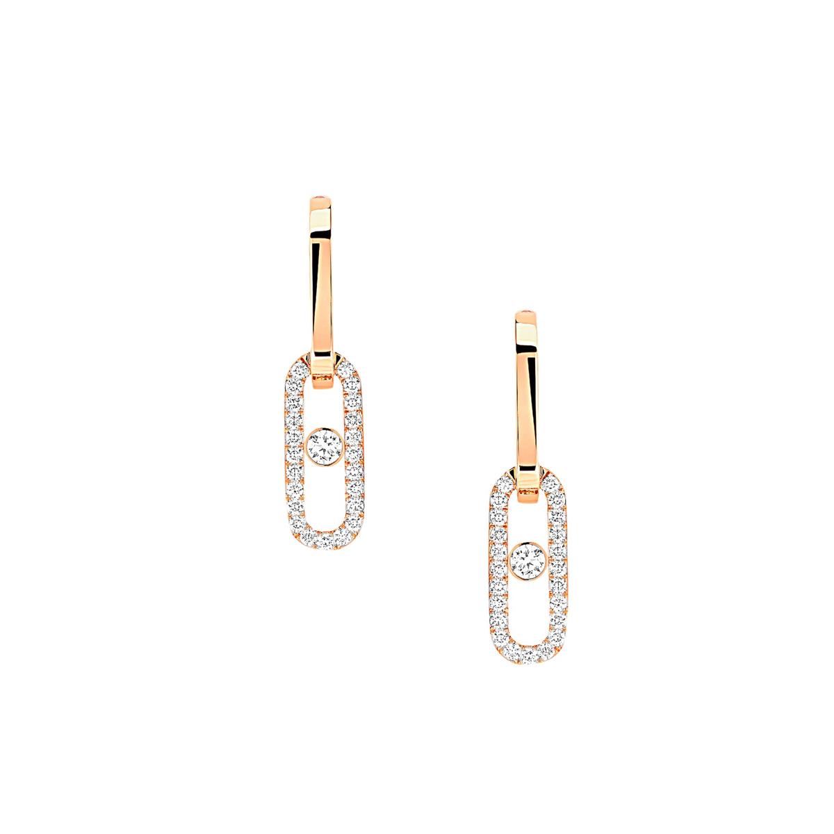 Messika Move Link 18k Gold Diamond Earrings