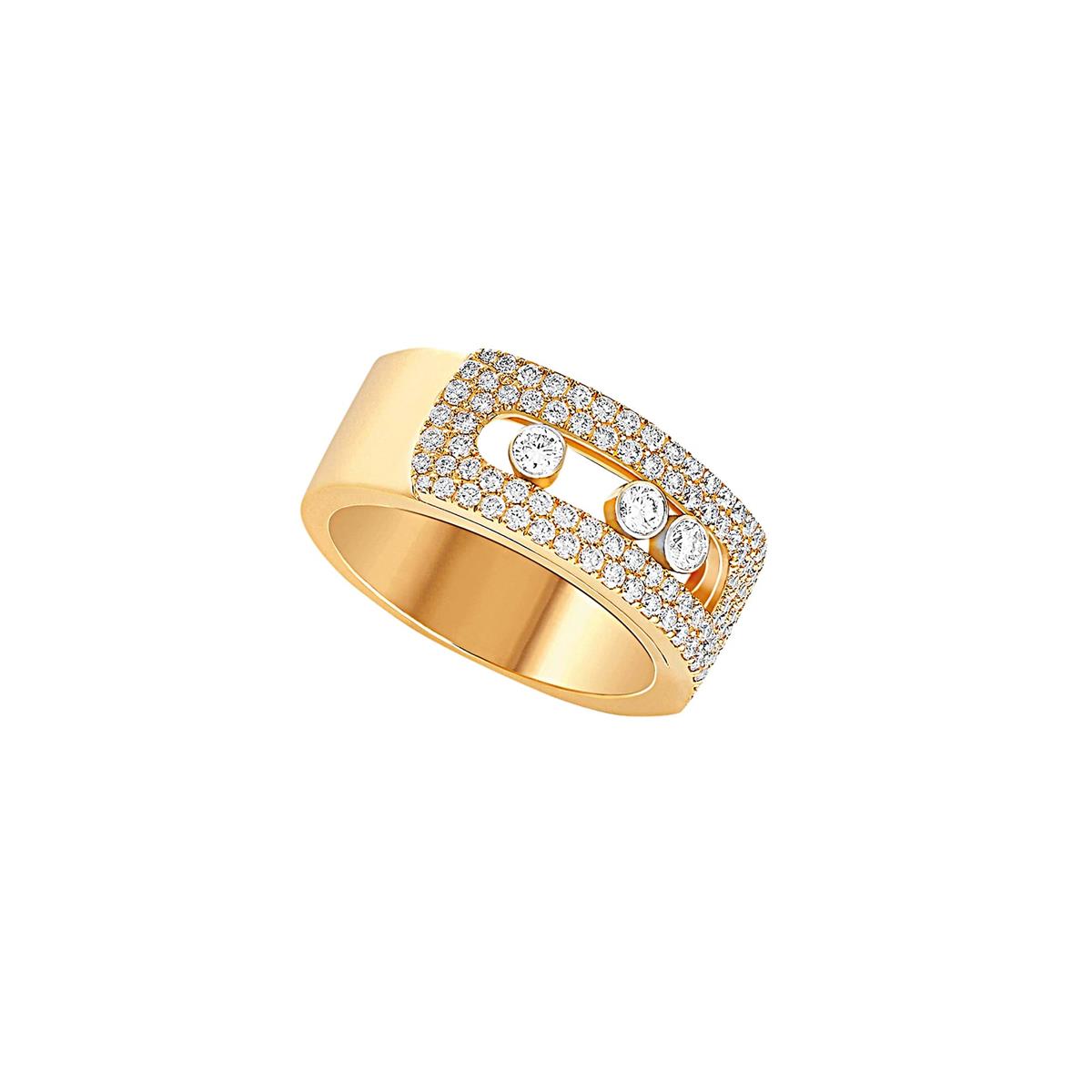 Messika Move Noa Yellow Gold LM Pave Band