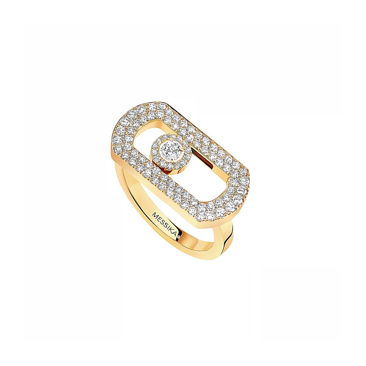 Messika So Move Yellow Gold Pave Ring
