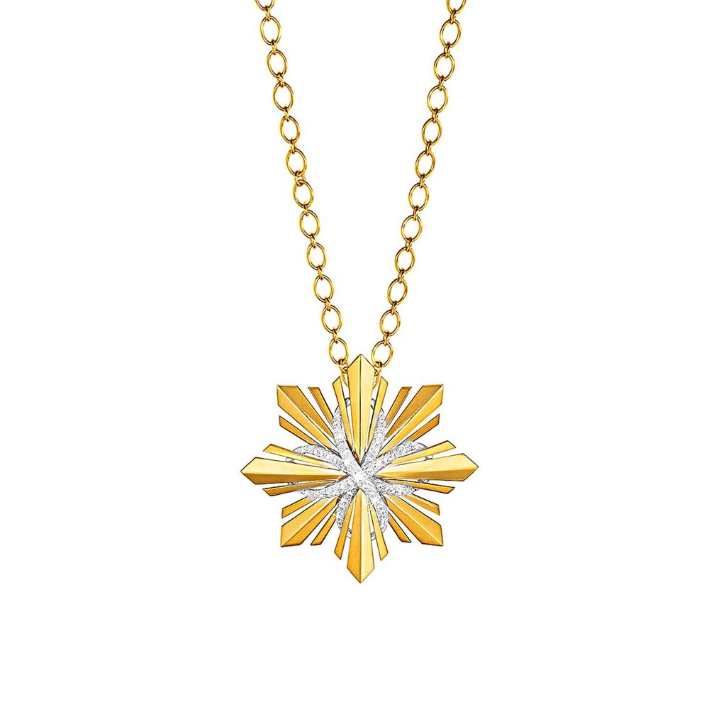 Verdura Etoile18k and Platinum Pendant Necklace
