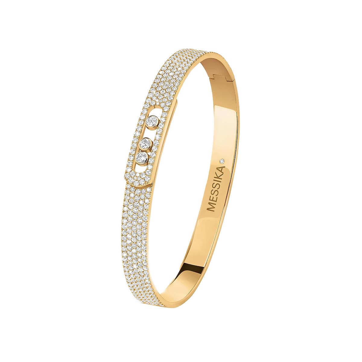 Messika Move Noa 18k Full Pave Bangle Bracelet
