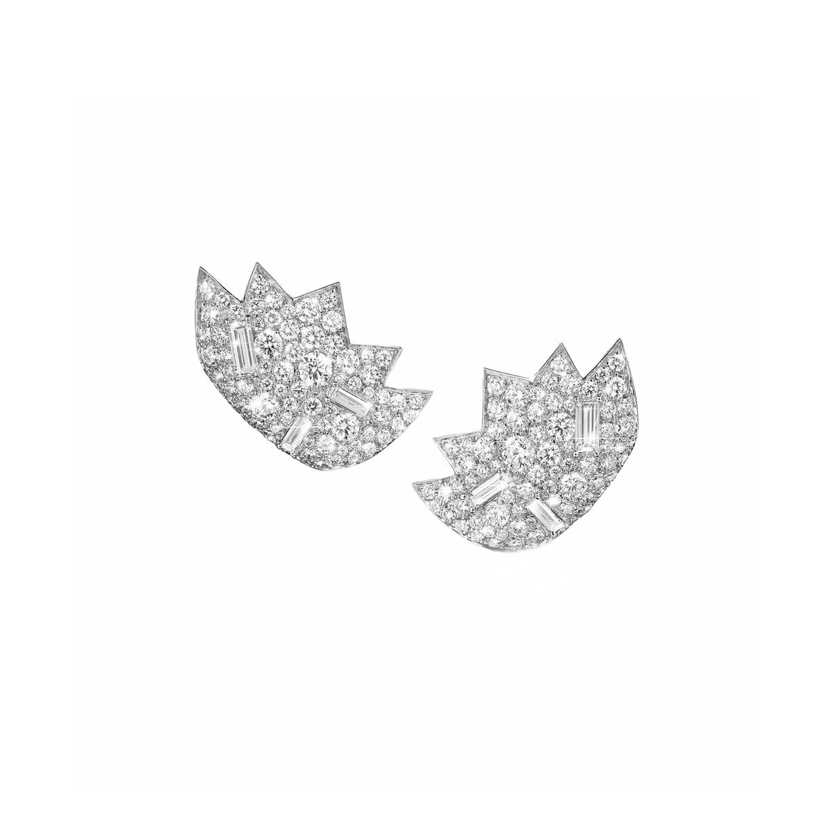 Verdura Stardust Diamond Earcuffs