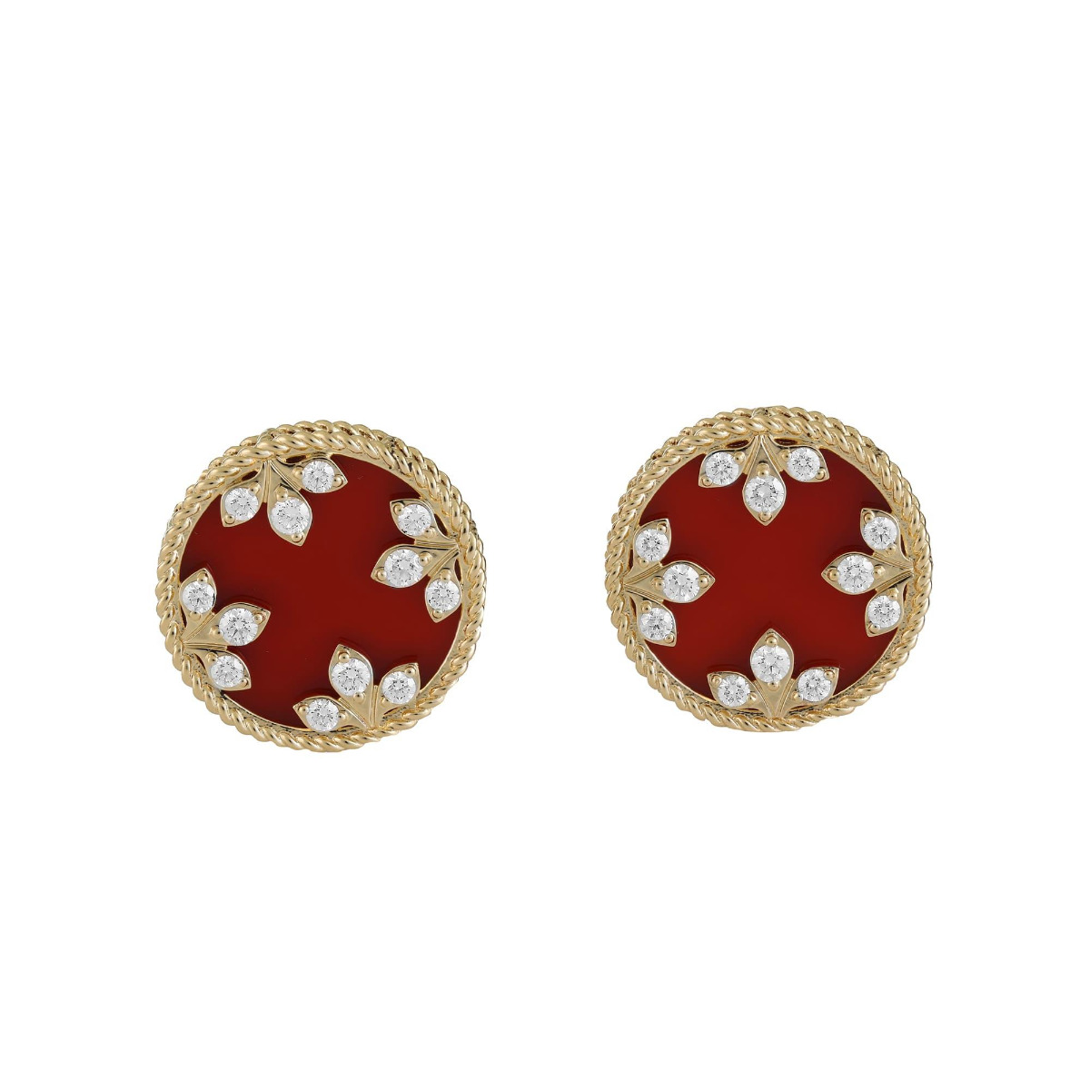 Roberto Coin Venetian Medallions Medium Agate Stud Earrings