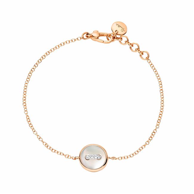 Pomellato Pom Pom 18k Rose Gold Mother of Pearl and Diamond Bracelet