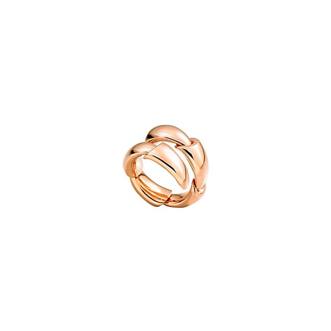 Vhernier Calla 18k Rose Gold Double Wrap Ring 7