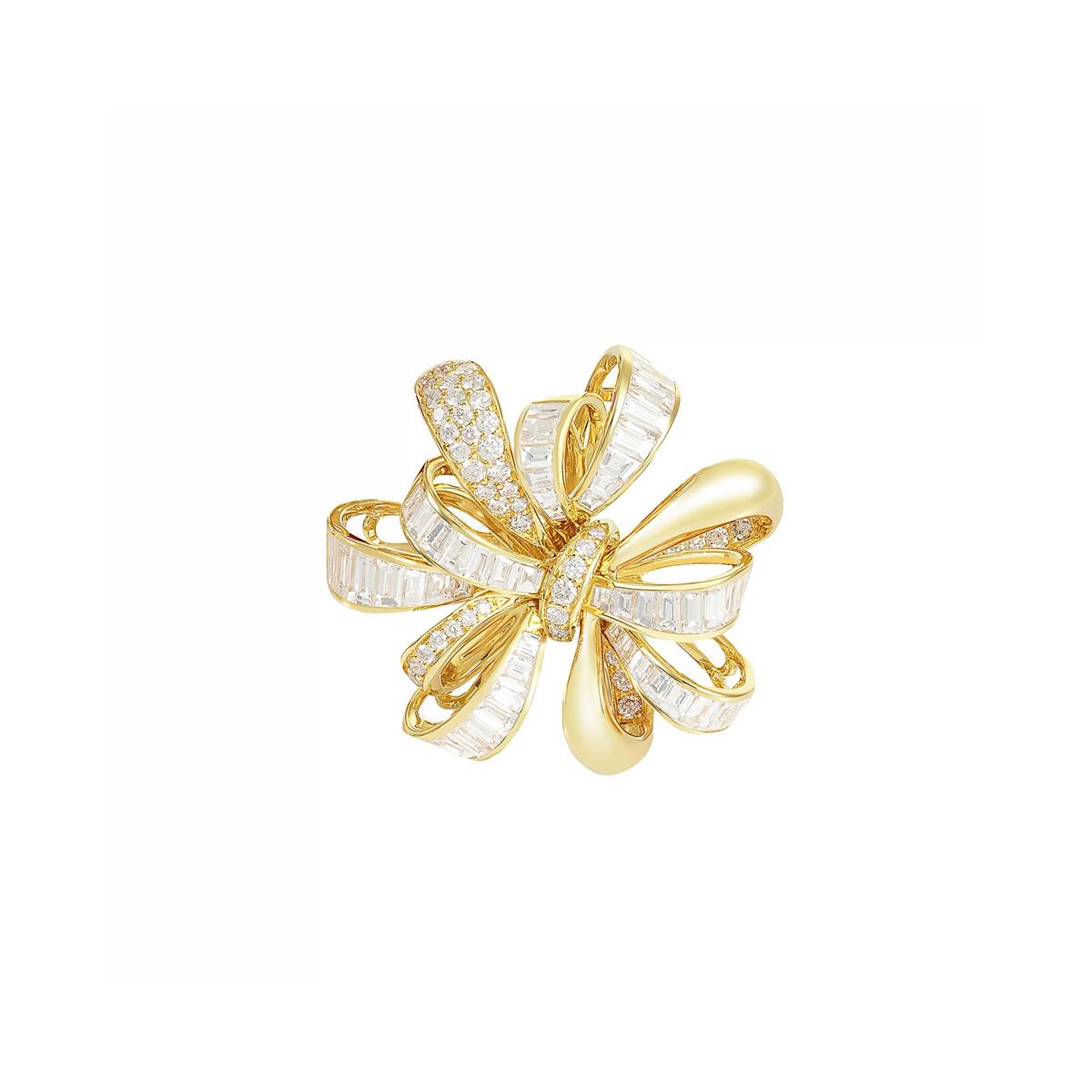 London Collection 18k Mix Shaped Diamond Bow Ring