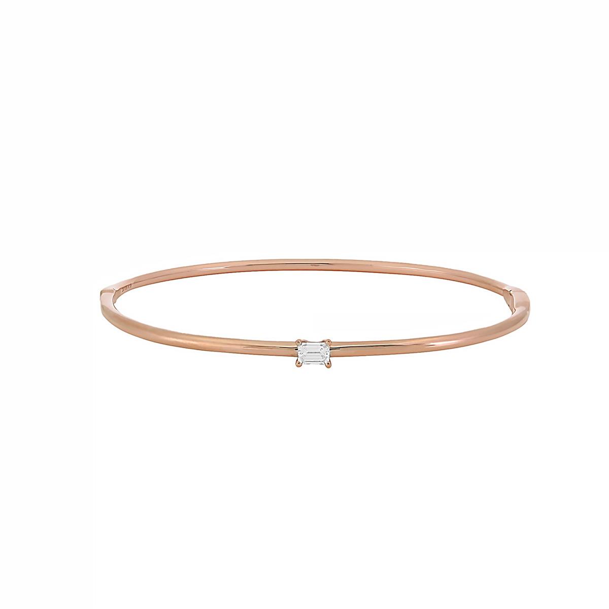 London Collection Rose Gold Single Diamond Bracelet