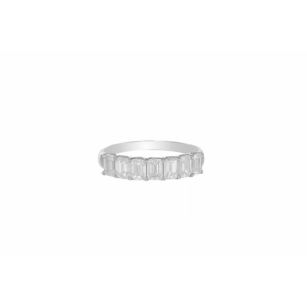 London Collection Platinum Diamond 7 Stone Band Ring