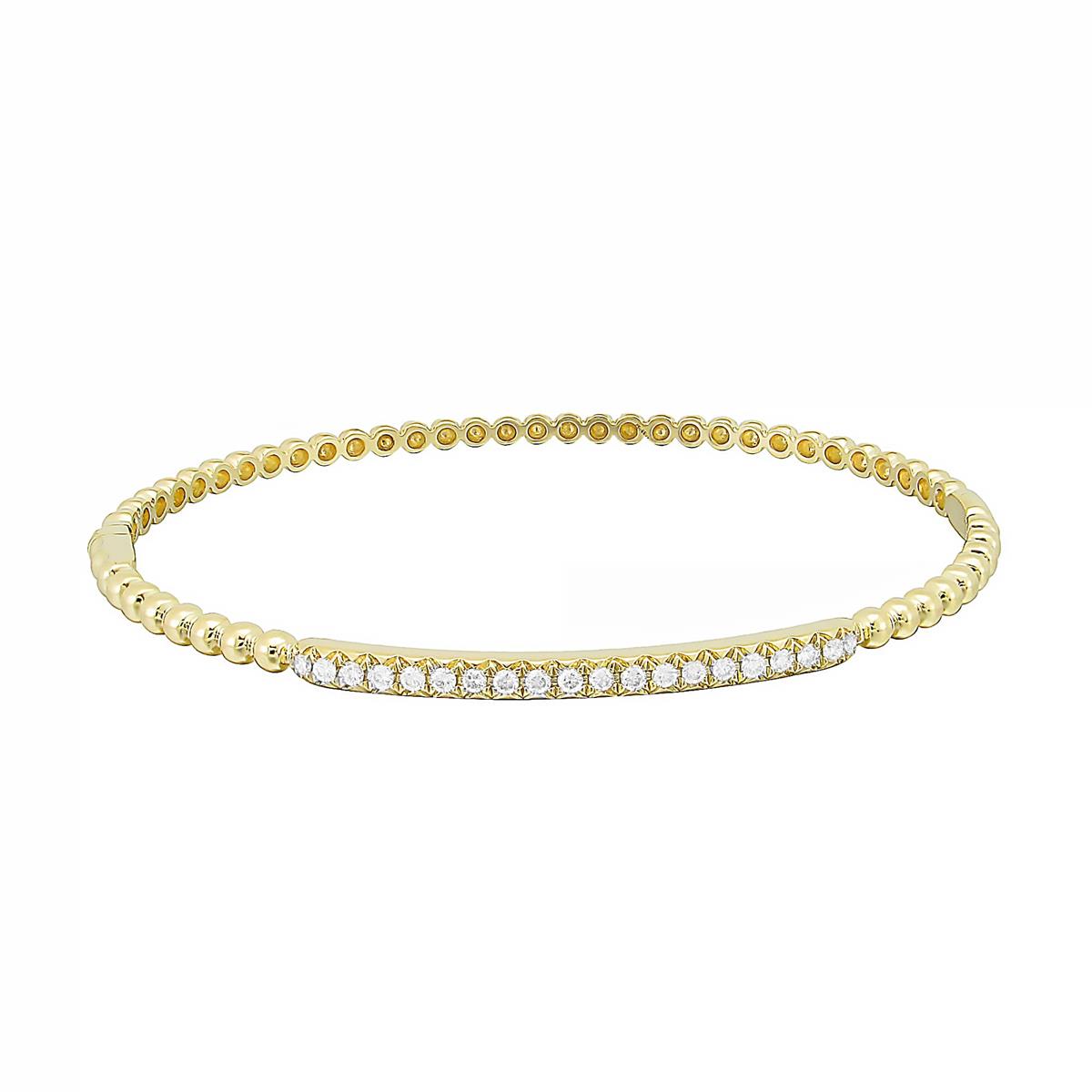 London Collection 18k Bead and Pave Diamond Bracelet