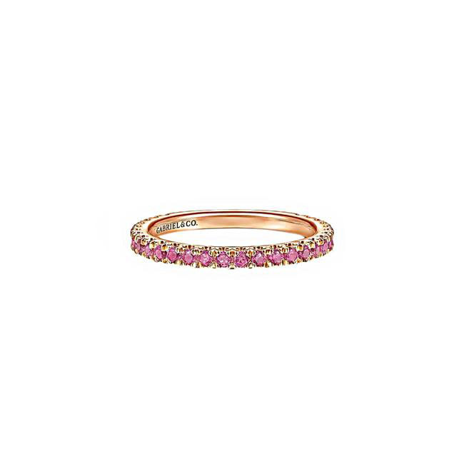 Gabriel & Co Bridal 14k Rose Gold Gemstone Ring