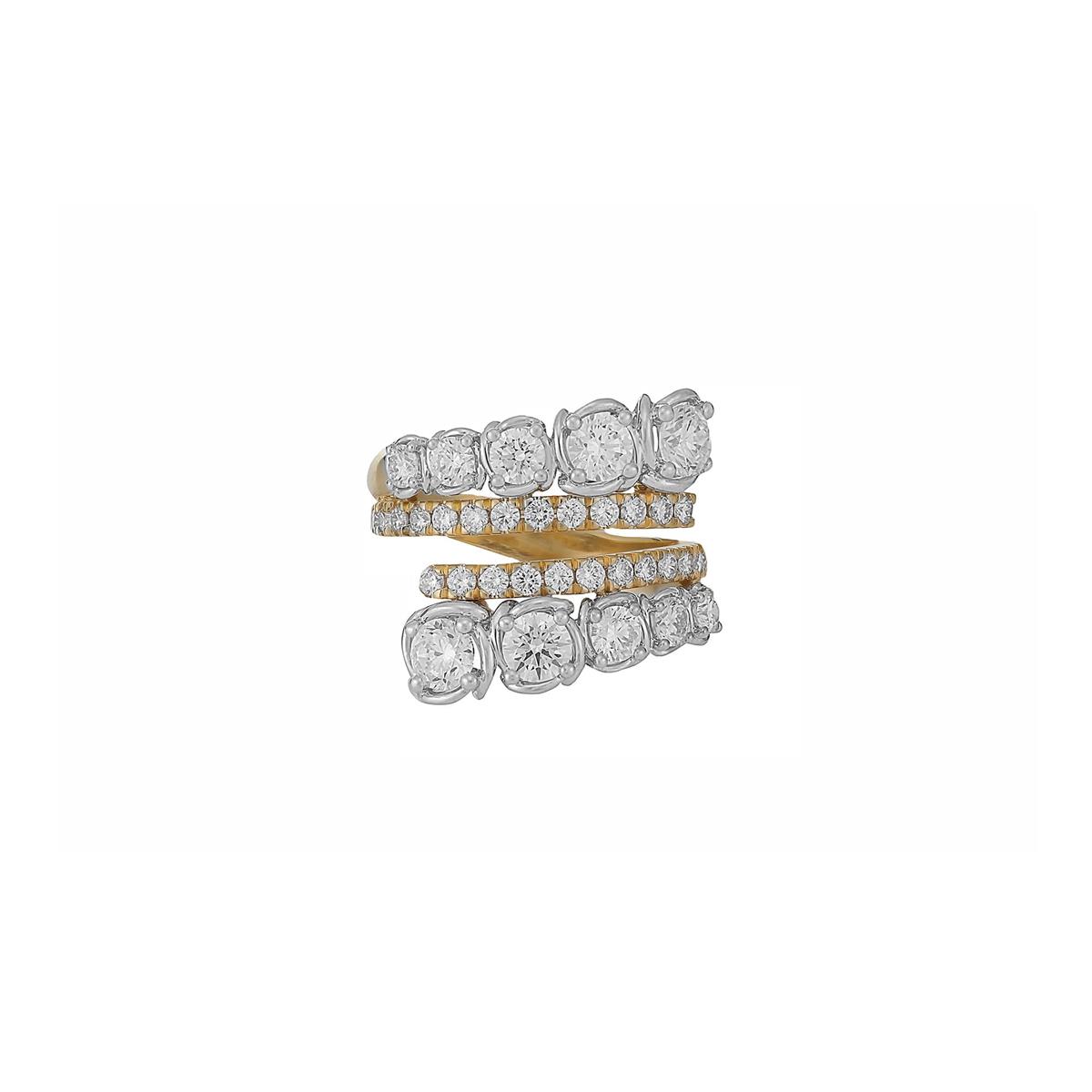 A. Link Two Tone Abbracci Diamond Ring