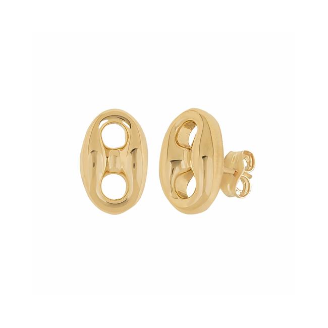 London Collection 14k Yellow Gold Mariner Link Earrings