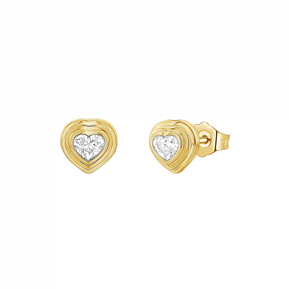 London Collection 14k Bezel Set Stud Earrings