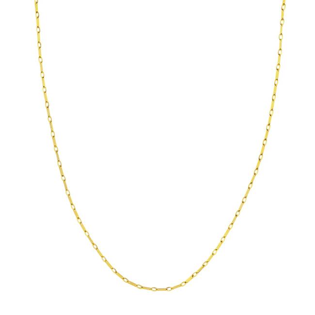 London Collection 14k Yellow Gold Flat Link Chain Necklace