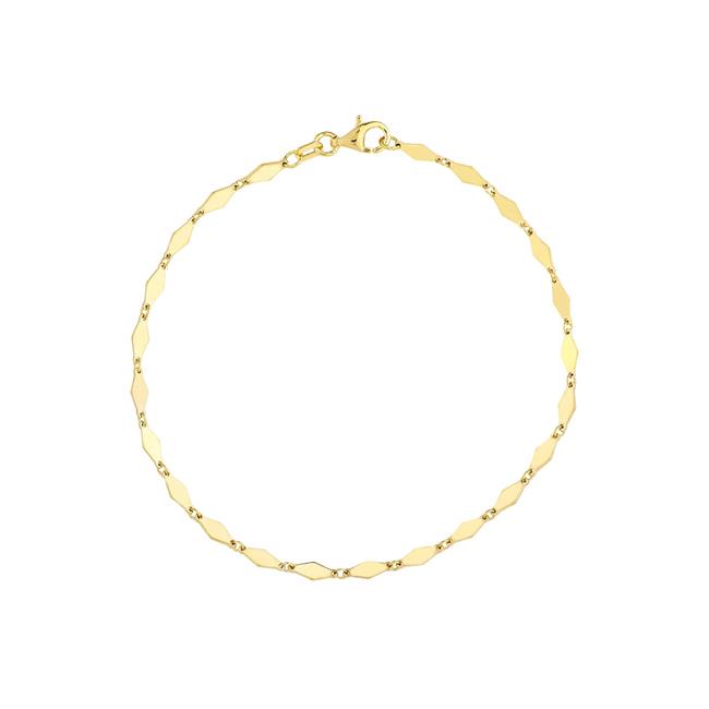 London Collection 14k Yellow Gold Mirror Link Bracelet