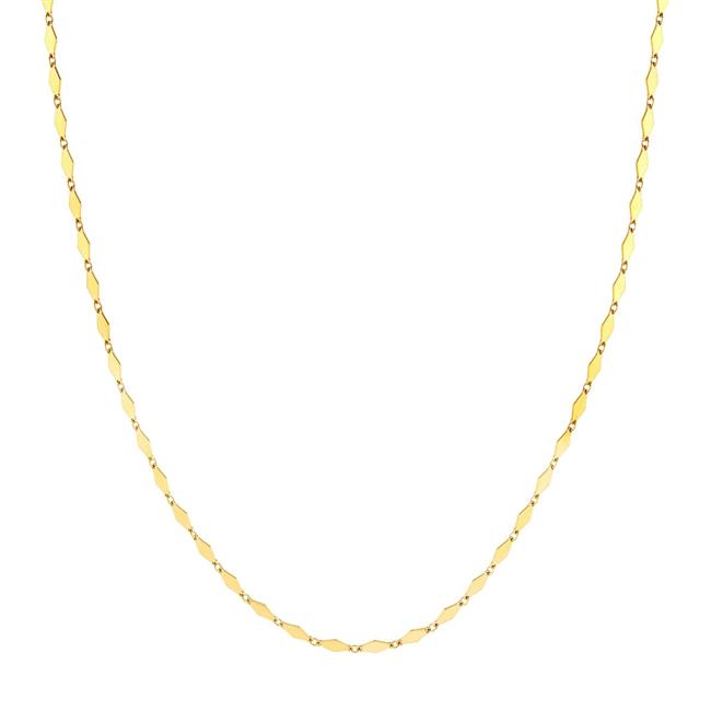 London Collection 14k Yellow Gold Mirror Link Necklace
