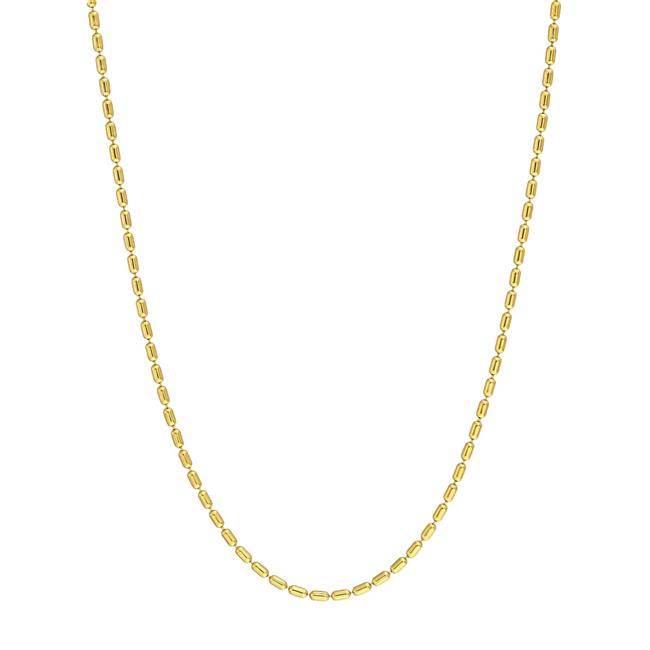 London Collection 14k Yellow Gold Beaded Chain Necklace