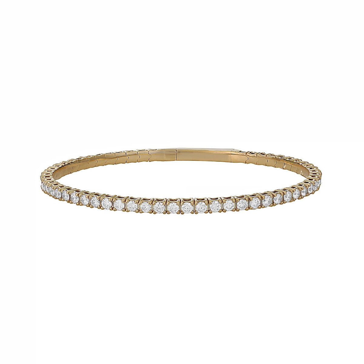 Flexie by London Yellow Gold Inline Diamond Bracelet