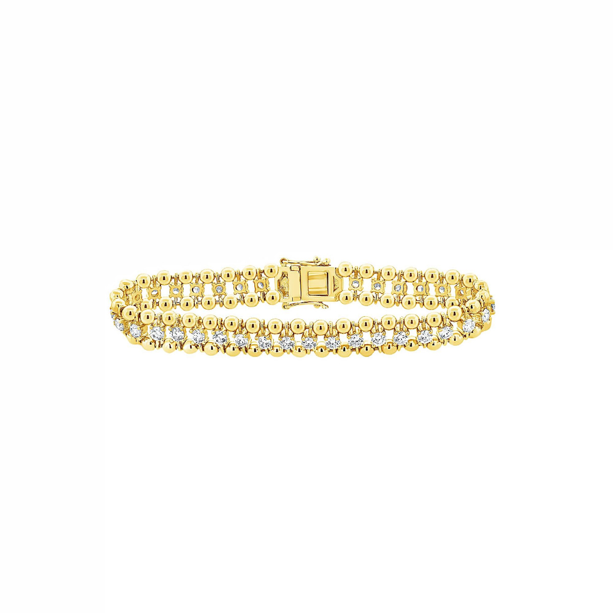 London Collection 14k Diamond and Bead Bracelet