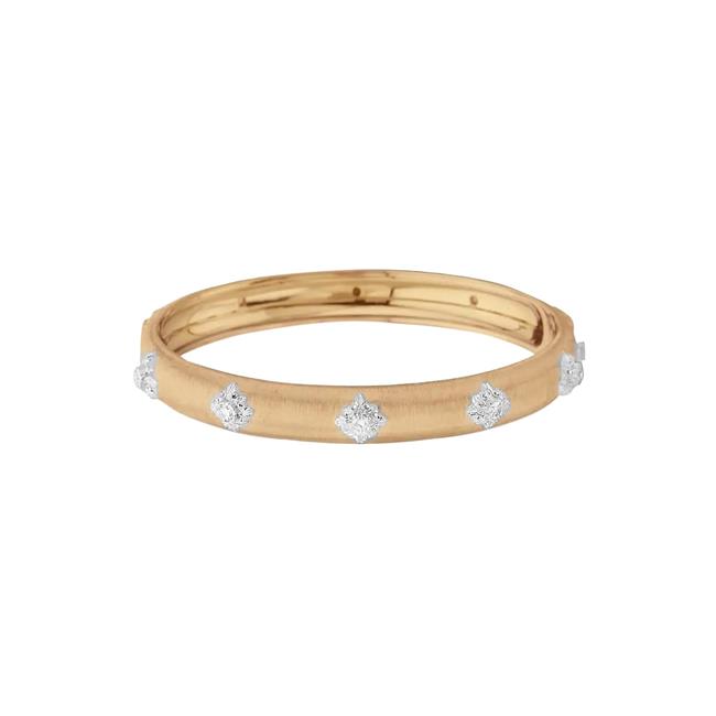 Buccellati Marci 18k Yellow Gold Diamond Bombe Bracelet 8mm