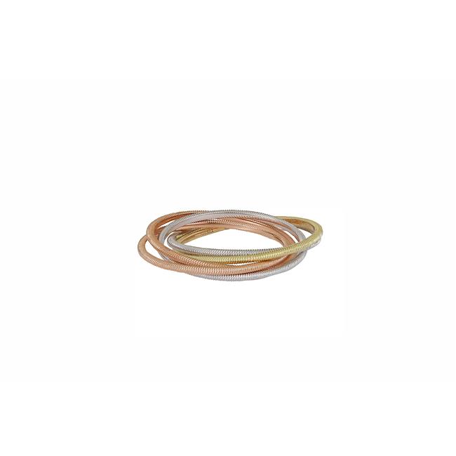 Buccellati 18k Tricolor Gold Five Band Ring