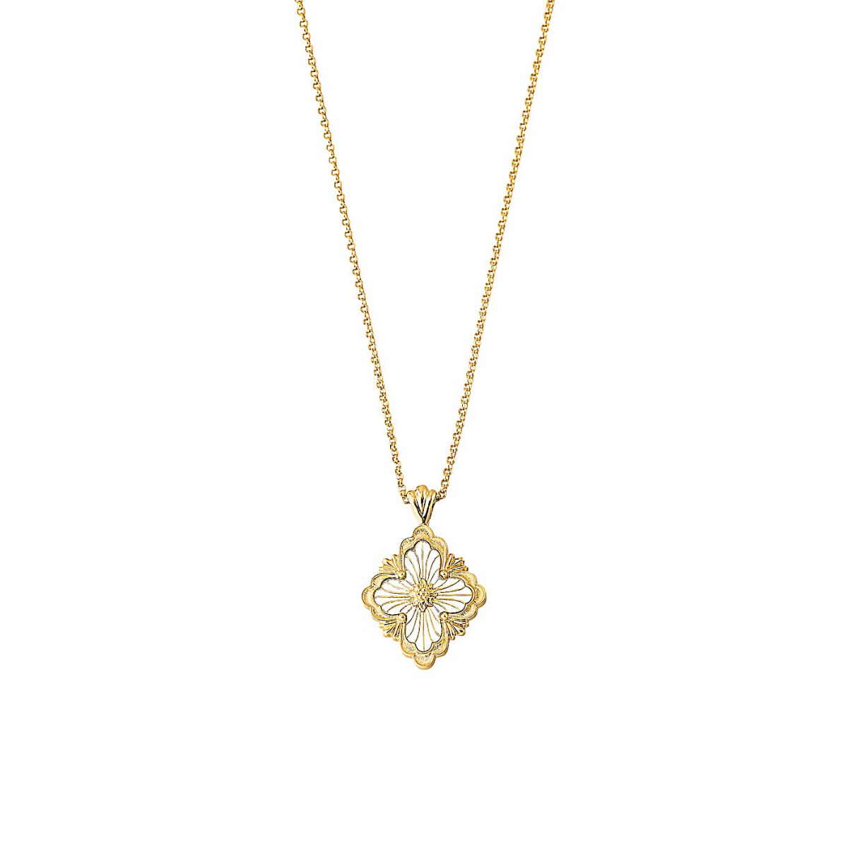 Buccellati Opera Tulle 18k Yellow Gold Medium Motif Pendant Necklace