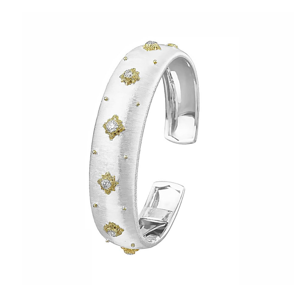 Buccellati Macri 18k Diamond Cuff Bracelet