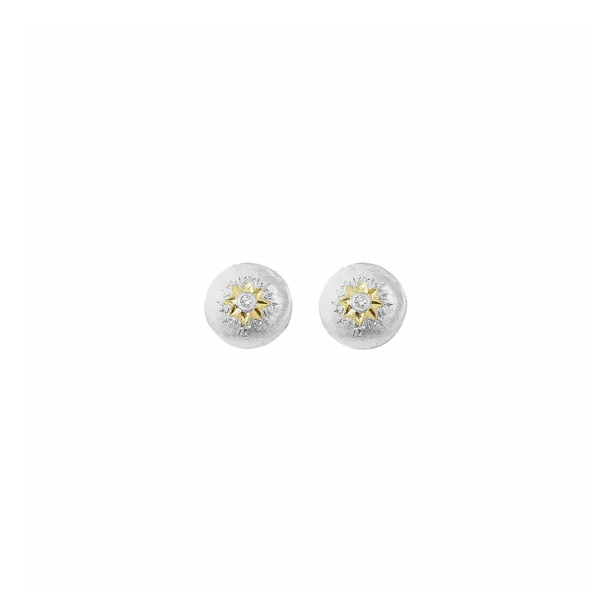Buccellati Macri Classica 18k Diamond Stud Earrings