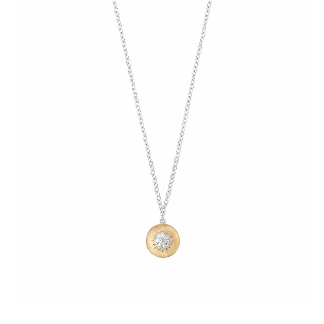 Buccellati Macri Classica Rigato 18k Yellow Gold Diamond Necklace