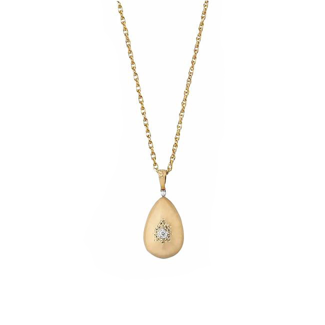 Buccellati Macri Classica 18k Yellow Gold Diamond Pendant Necklace