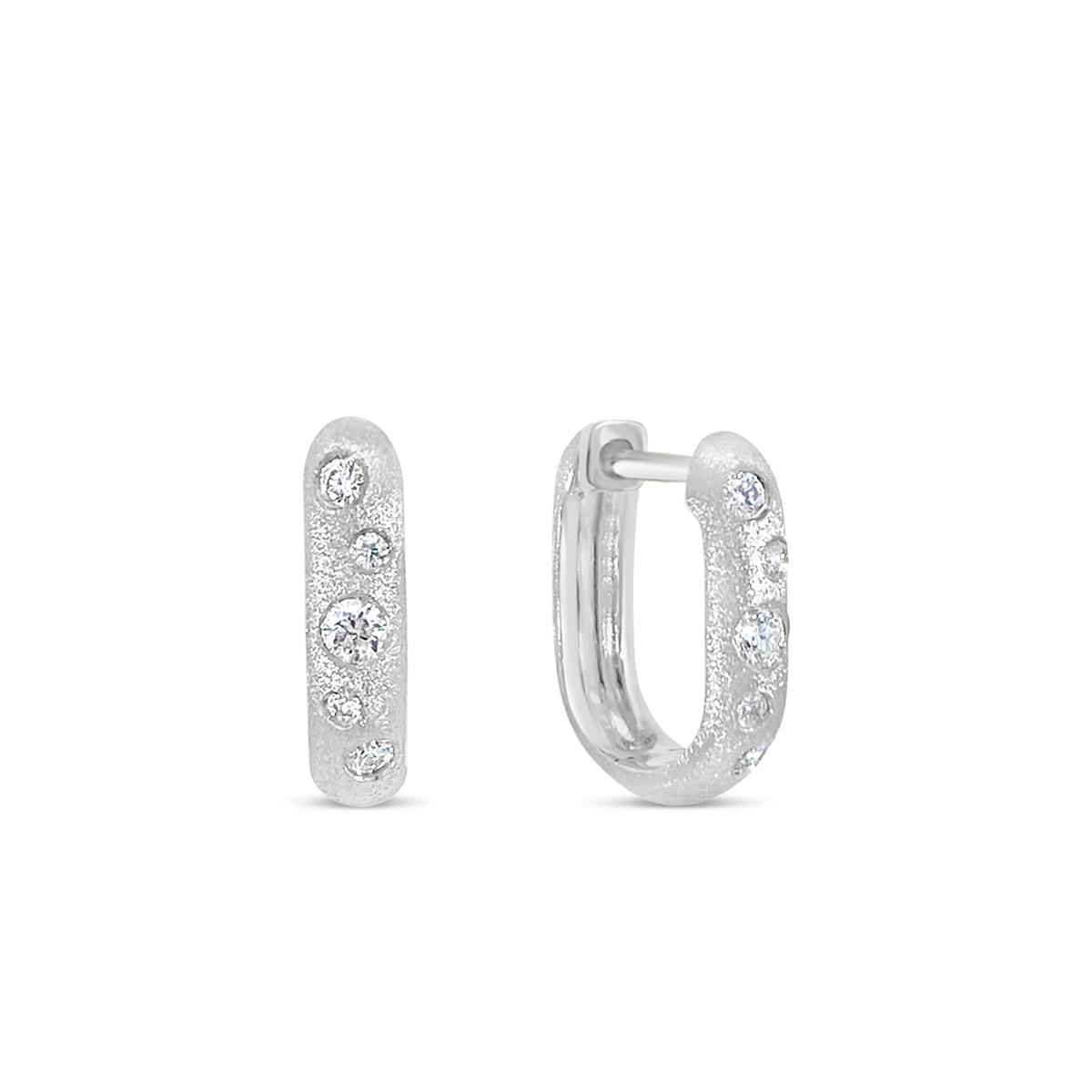 London Collection 14k Gold Diamond Huggie Earrings