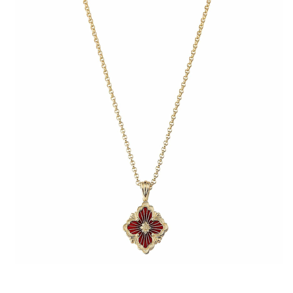 Buccellati Opera Tulle 18k Yellow Gold Logo Pendant Necklace