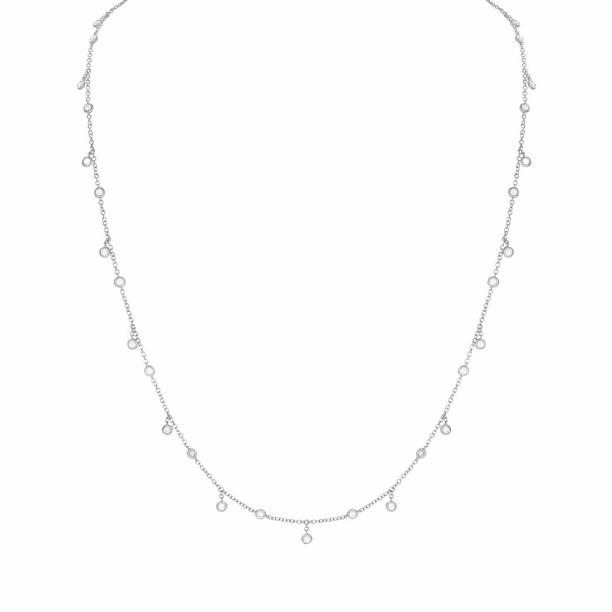 London Collection 18k Gold Diamonds By The Yard Necklace 37" 