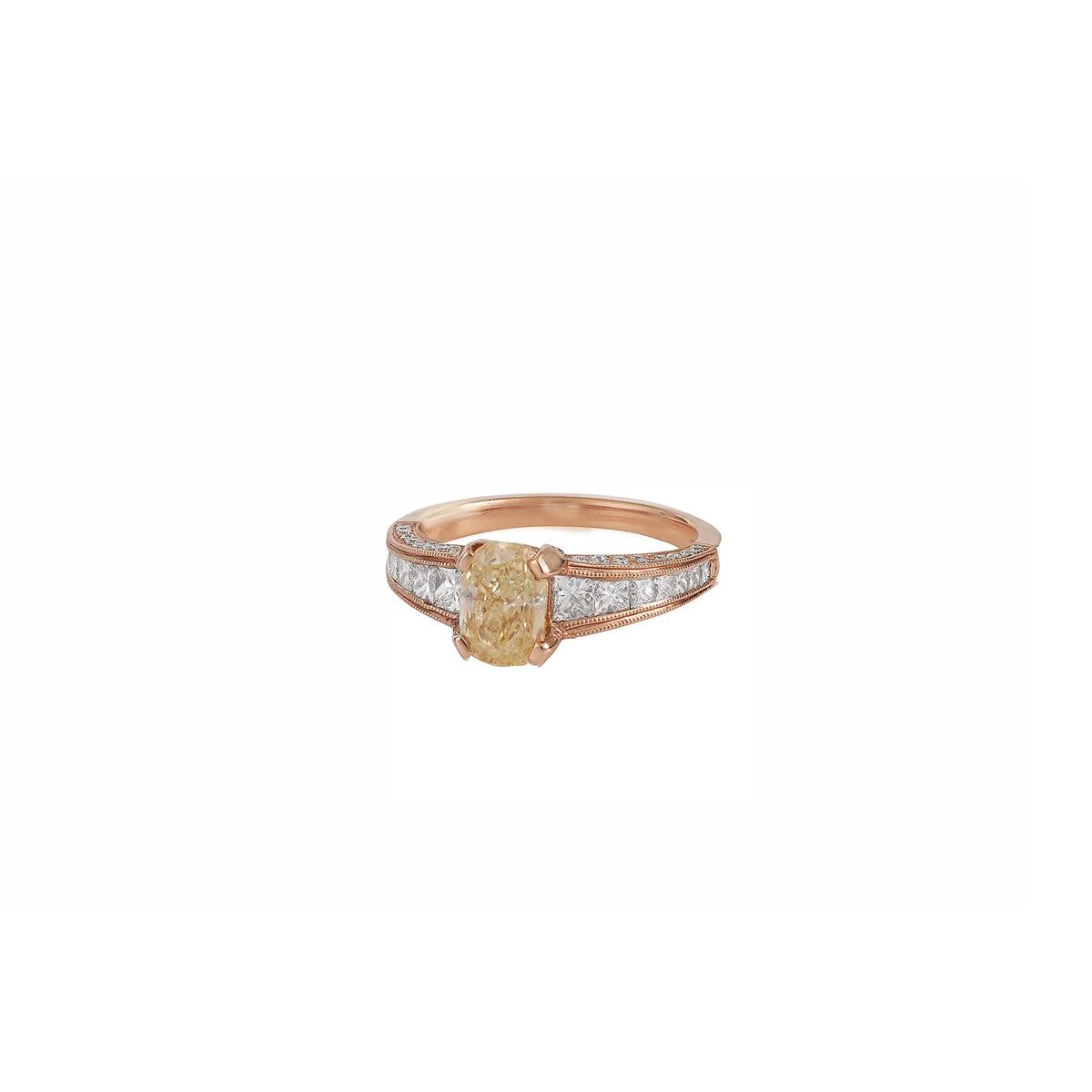 London Collection 18k Yellow and White Diamond Ring