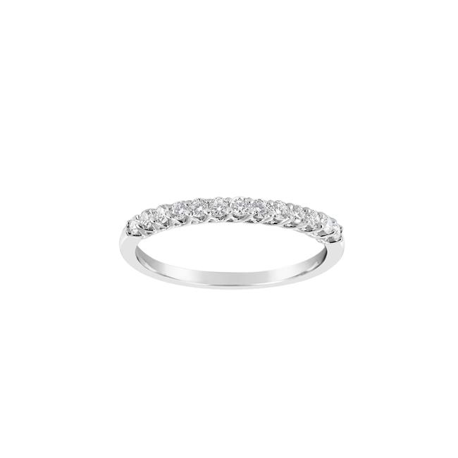 TWO by London 14k White Gold Round Diamond Trellis Band