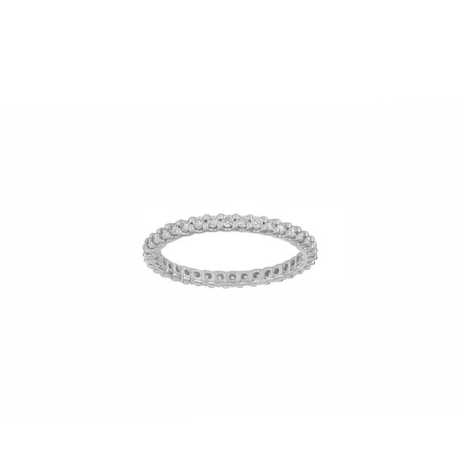 TWO by London Platinum And Diamond U Prong Eternity Band