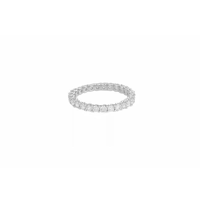 TWO by London Platinum And Diamond U Prong Eternity Band